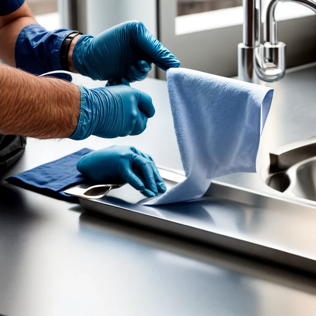 limpeza mesa aco inox foco