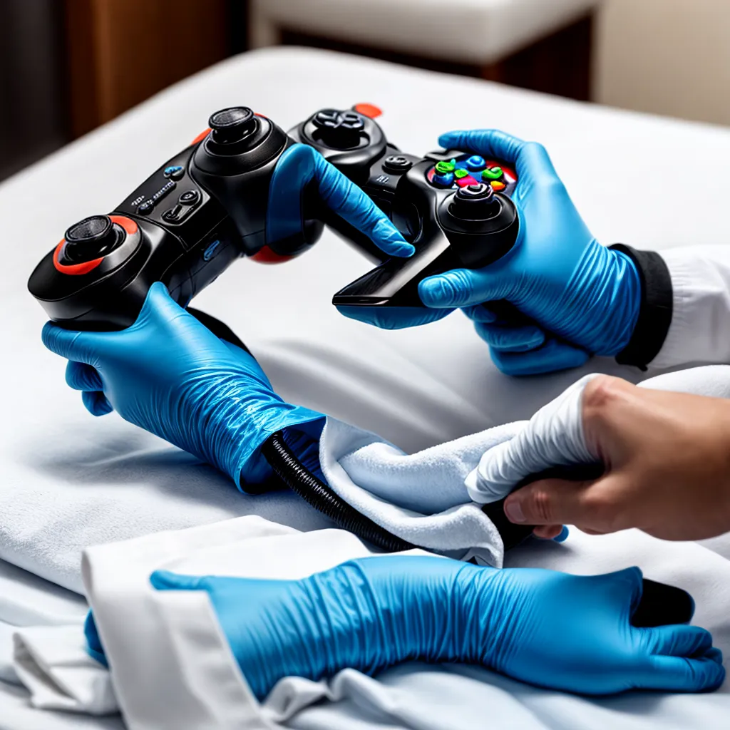 controles video game limpeza higiene
