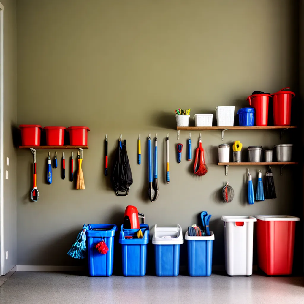 garagem organizada prateleiras etiquetadas