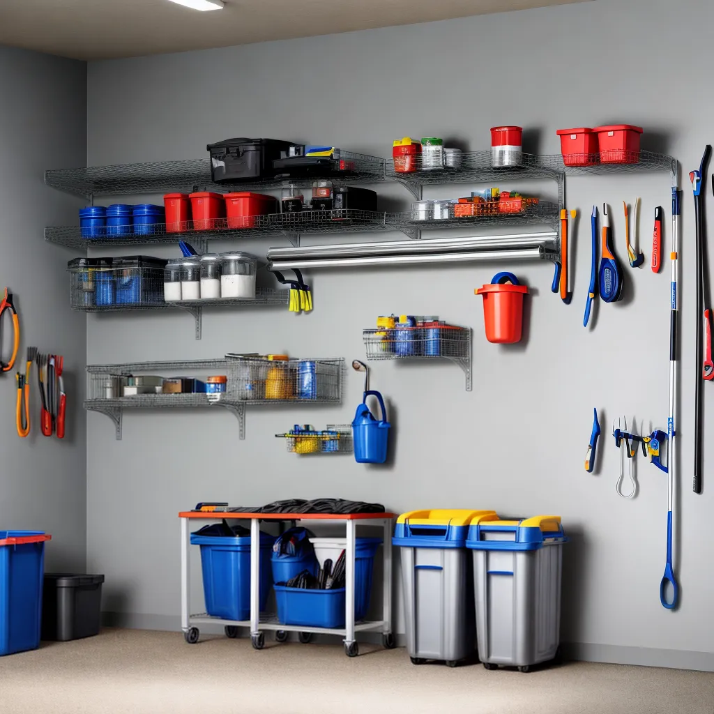 garagem organizada ferramentas limpeza