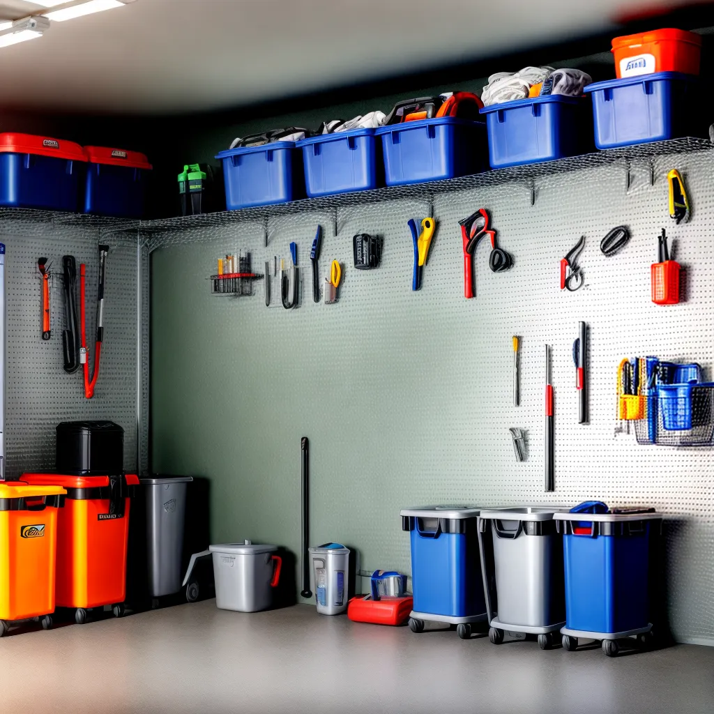 garagem organizada armazenamento ferramentas