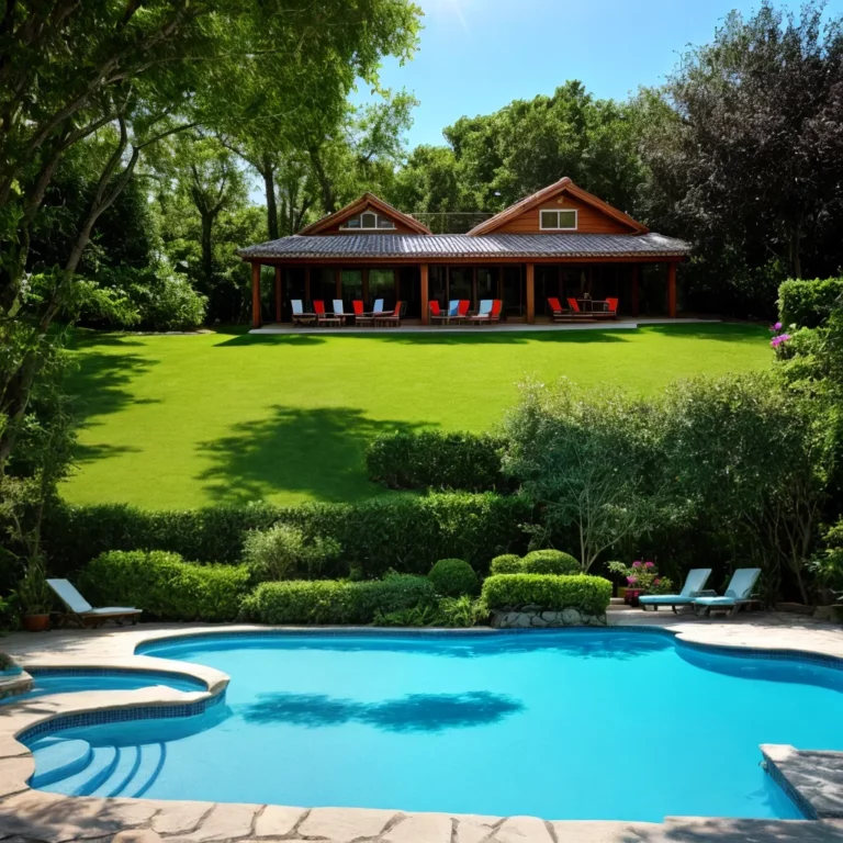 Dicas para limpar e organizar a área de lazer da casa de campo com piscina