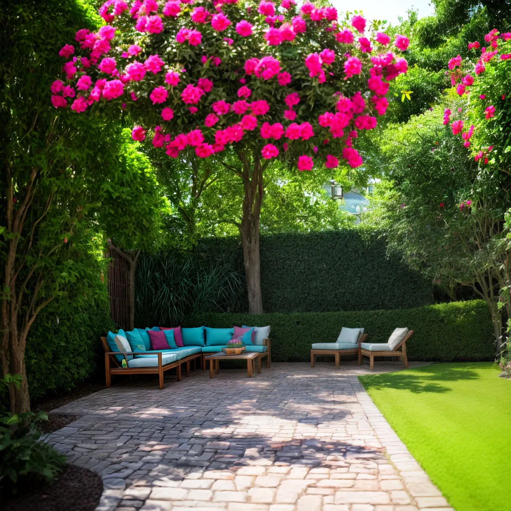 patio jardim organizado tranquilo