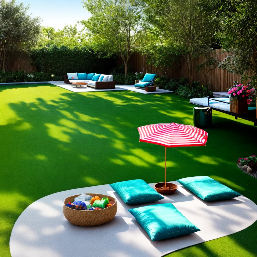 jardim ensolarado piscina mobiliario cuidado