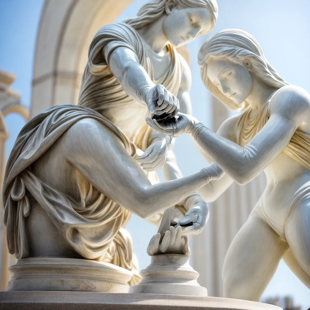 artesao limpeza escultura marmore