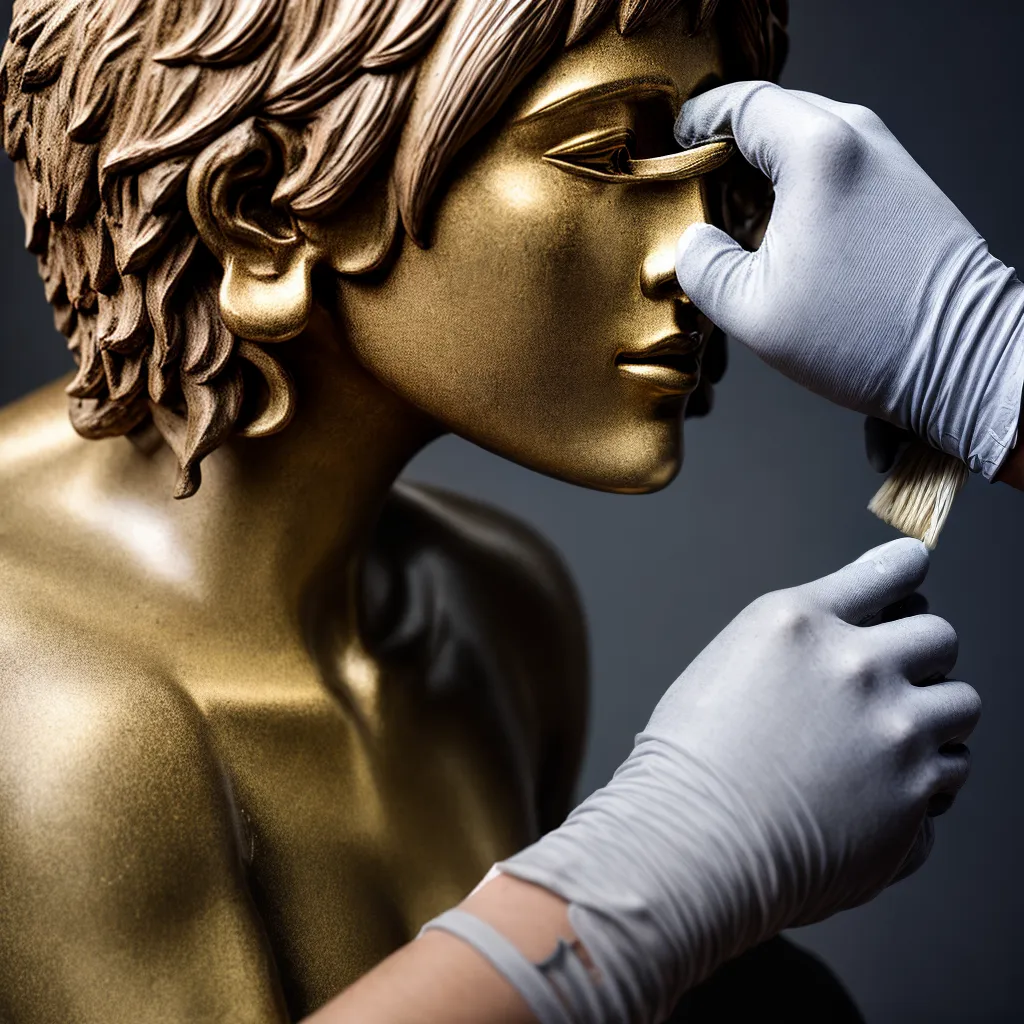 artesao limpeza escultura delicada