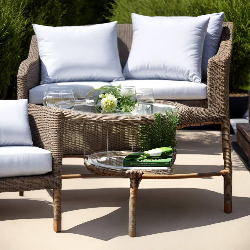 cadeira rattan almofada flores