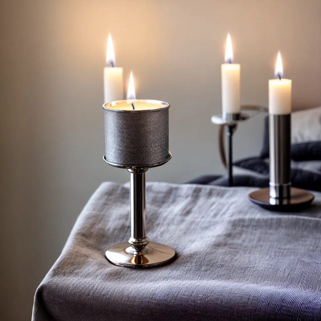 candelabro prata veludo brilho
