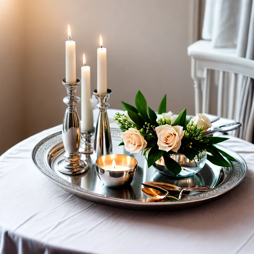 bandeja prata talheres candlelight elegante