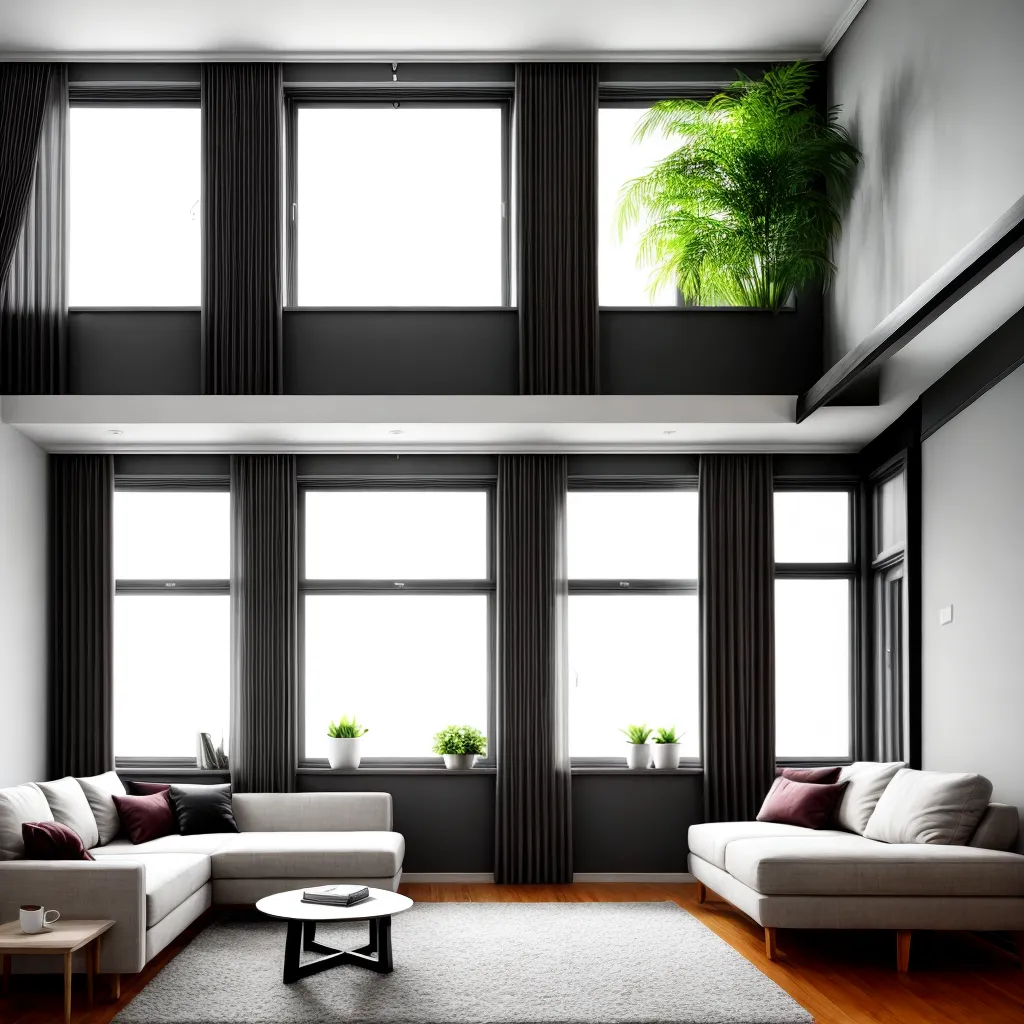 sala decorada janelas sol cortinas plantas