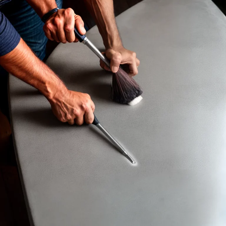 Manutenção de móveis e objetos de decoração de concreto celular