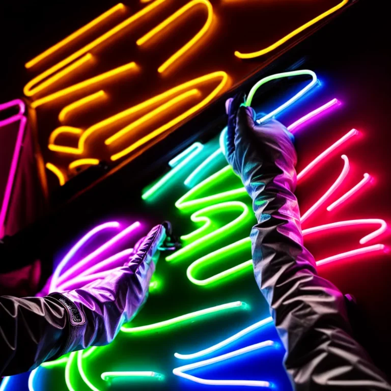 Limpeza e manutenção de objetos de decoração em neon