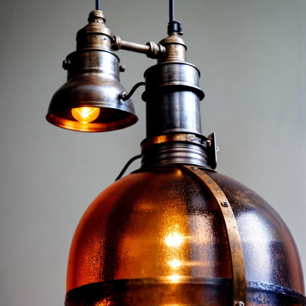 lampada metal vintage desgaste patina