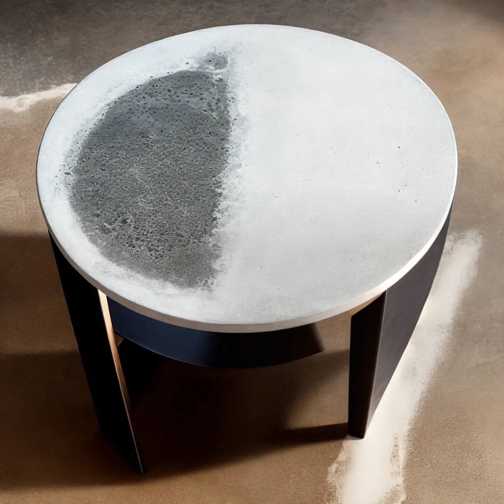 mesa cafe concreto limpo brilhante