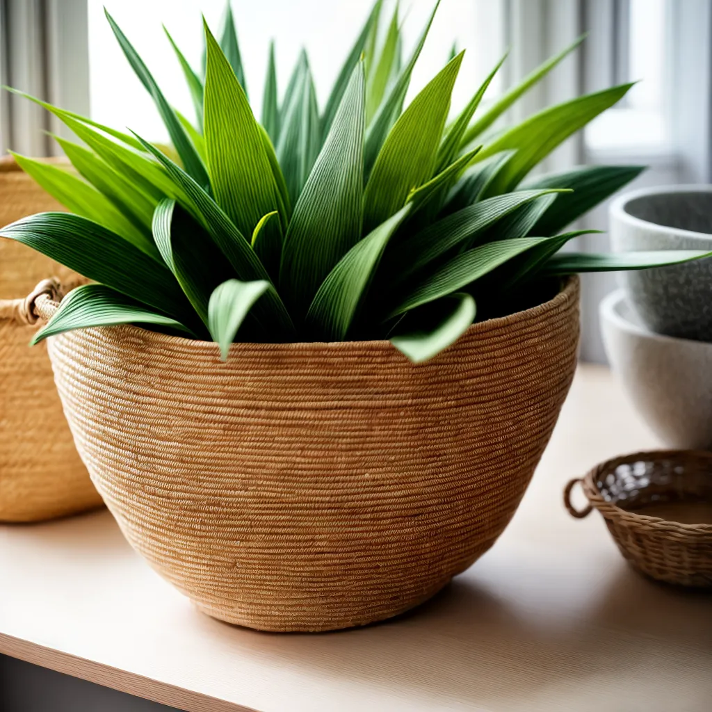 cesta sisal verde natureza sombra