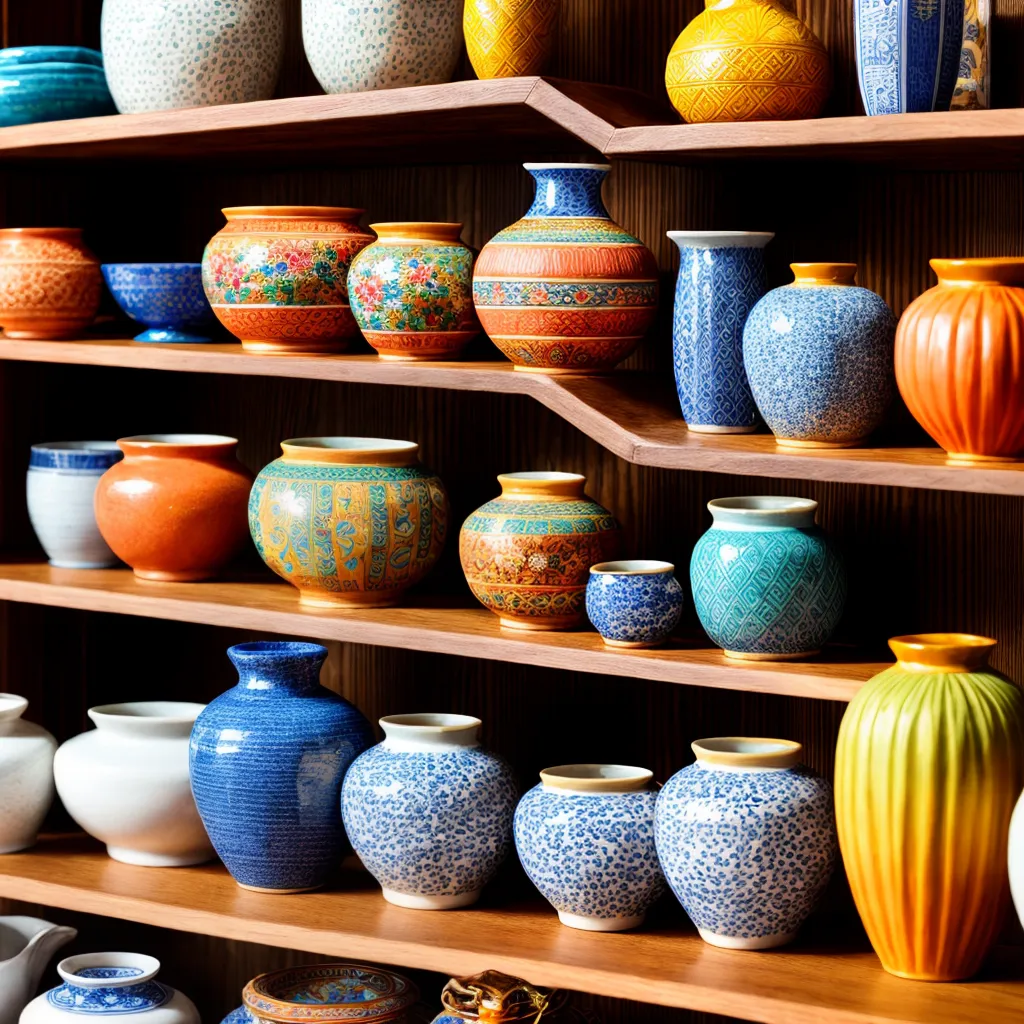 prateleira boho texteis ceramicas esculturas