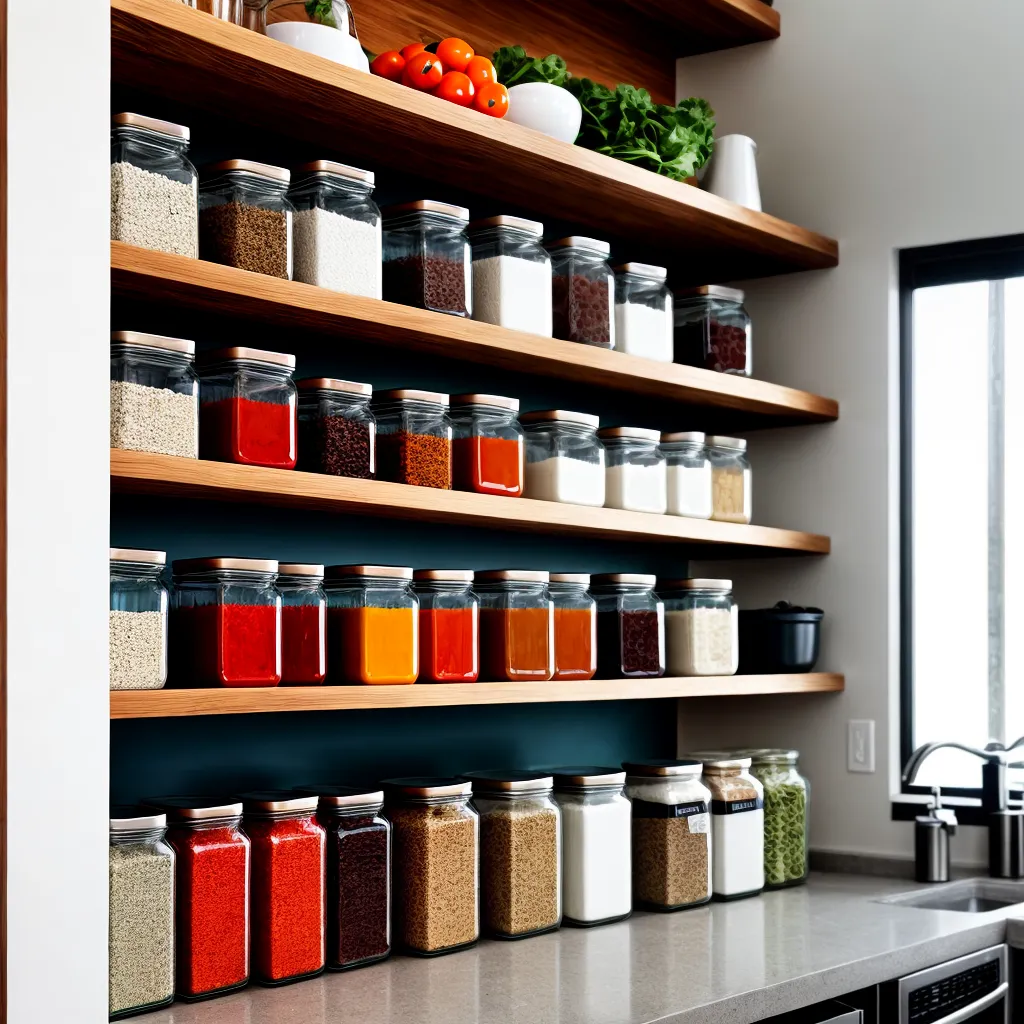 cozinha organizada jarros utensilios frutas