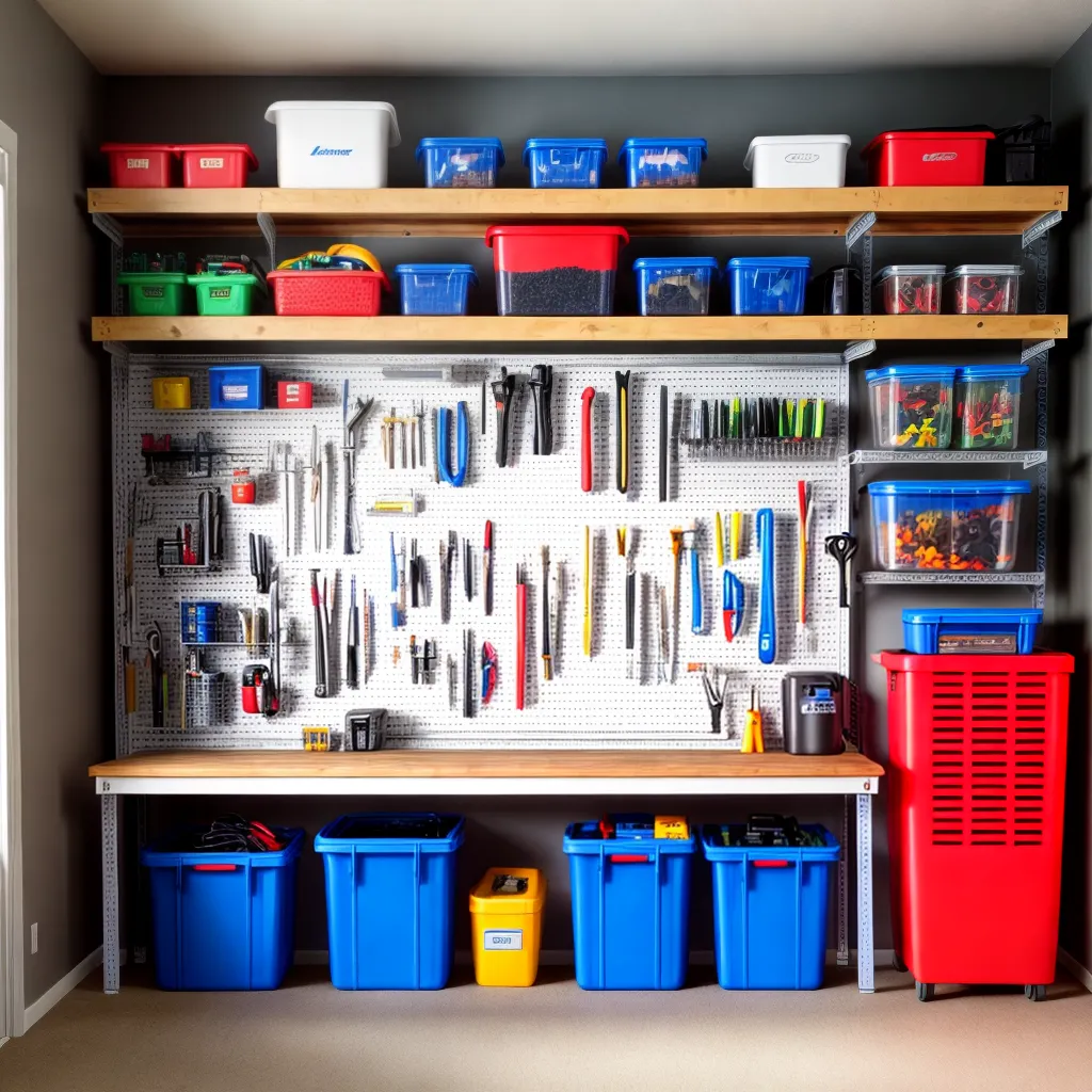 garagem organizada armazenamento ferramentas 3