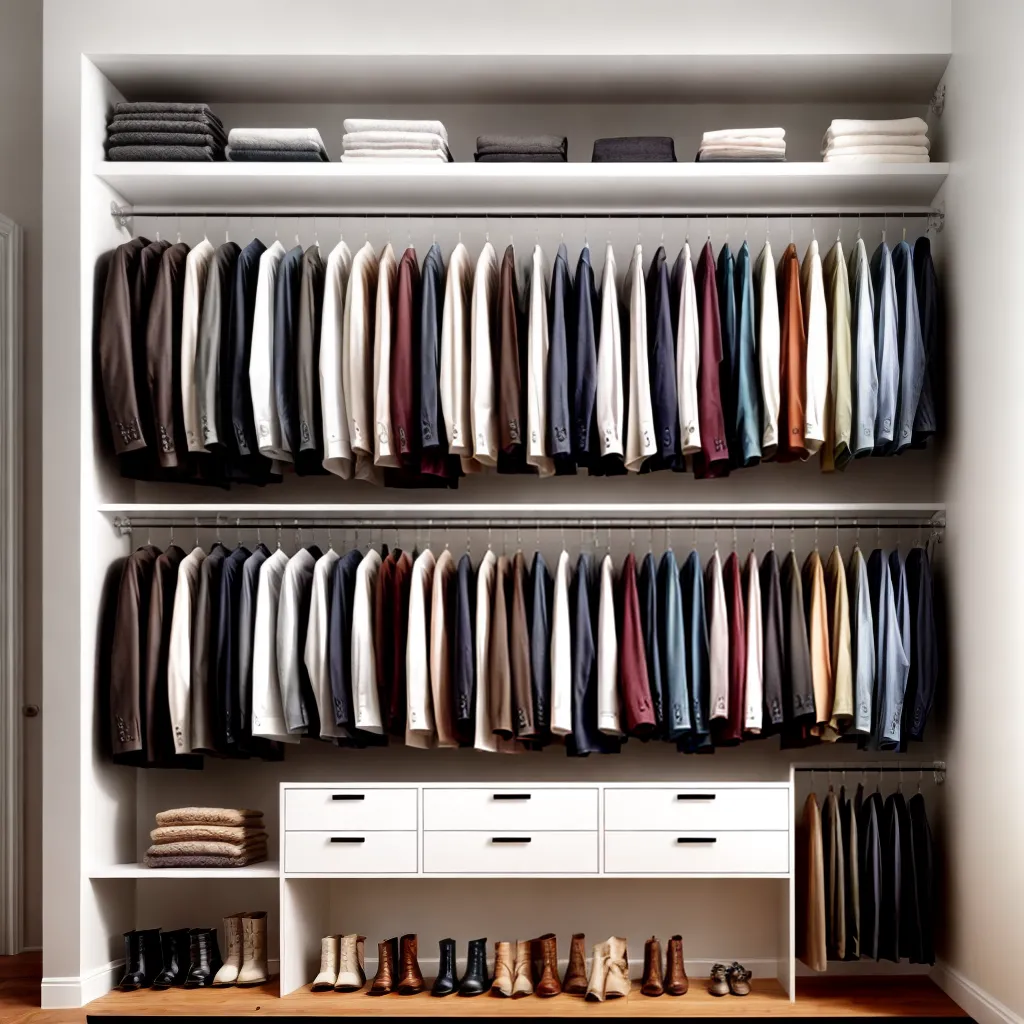 closet organizado branco roupas sapatos acessorios