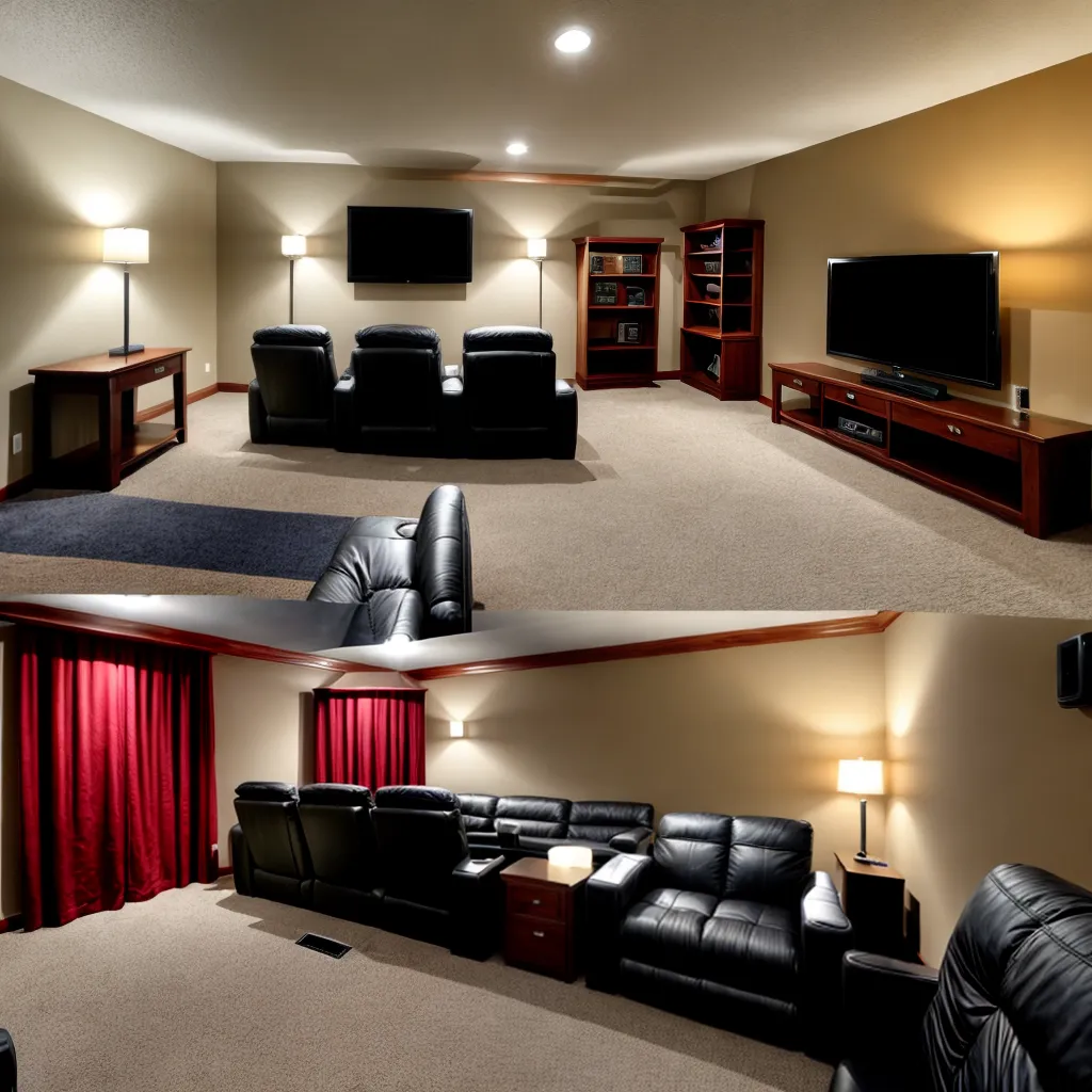 home theater tv poltronas cortinas dvds