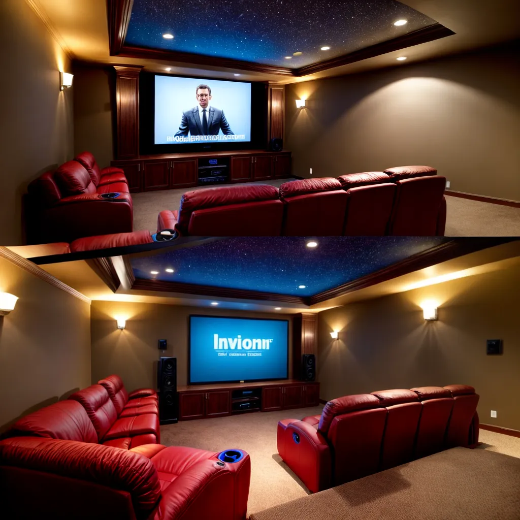 home theater tv caixas de som poltronas