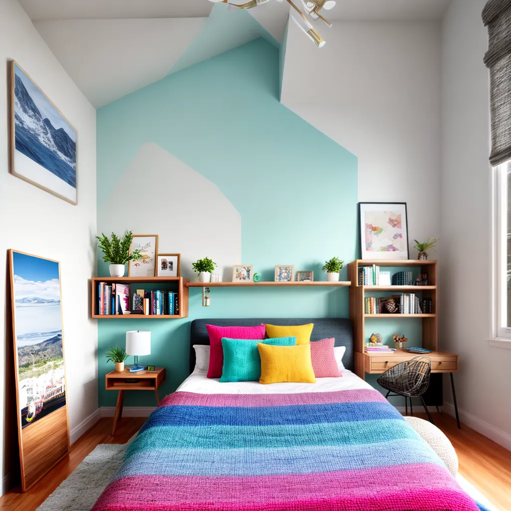 quarto adolescente organizado criativo