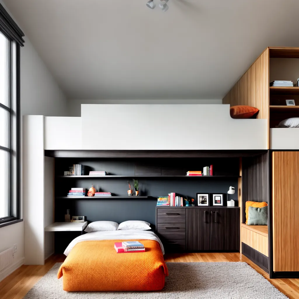 quarto adolescente moderno organizado