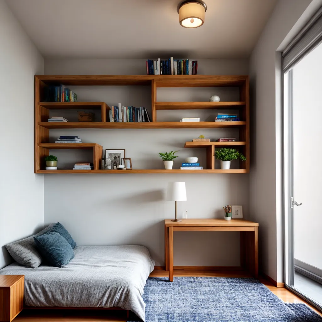 quarto janela jardim organizado conforto