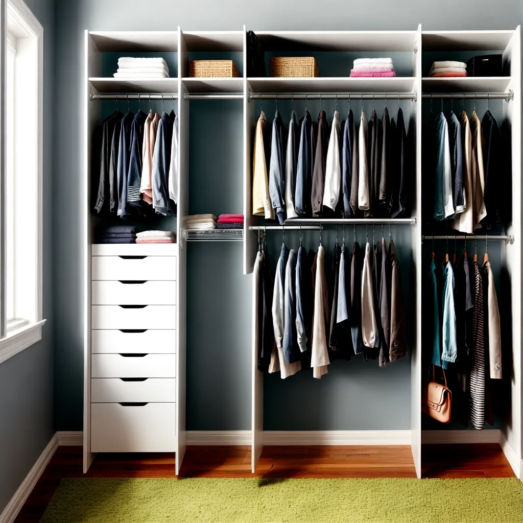 closet organizado roupas dobradas