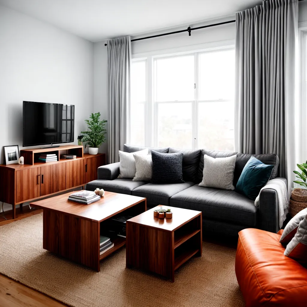 sala estar versatil sofa tv mesa