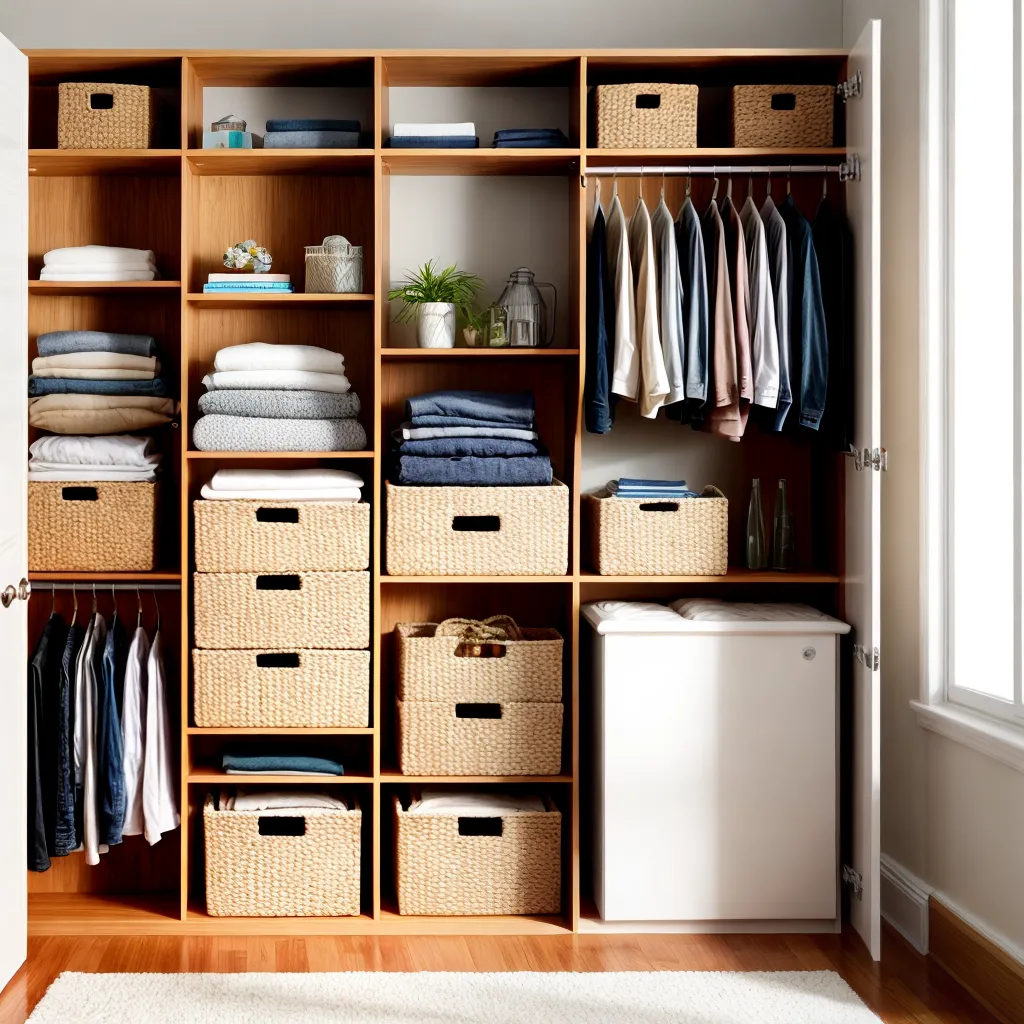 closet organizado armazenamento roupas 1