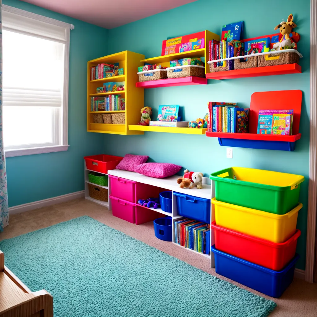 quarto infantil colorido organizado 8