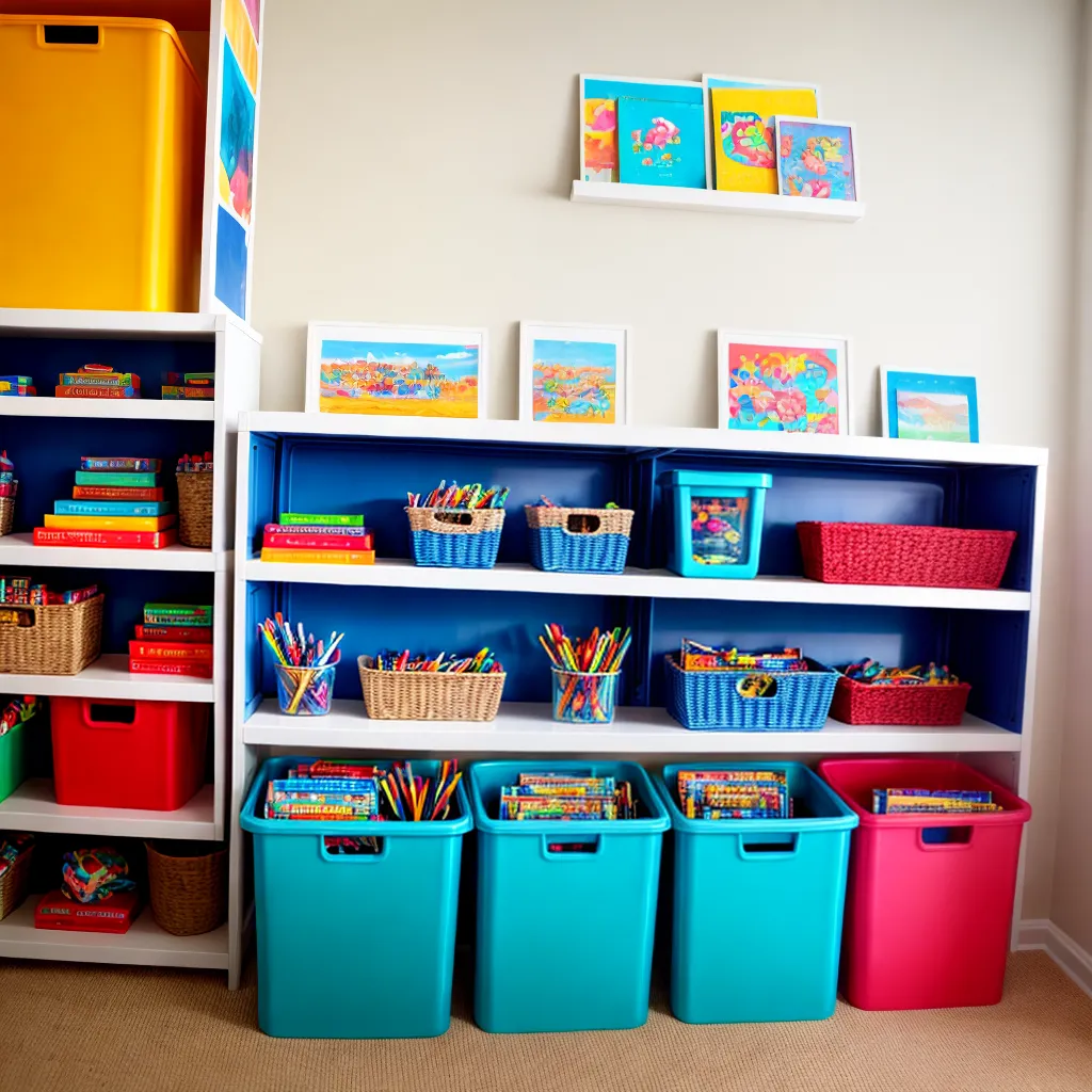 sistema organizacao brinquedos infantis
