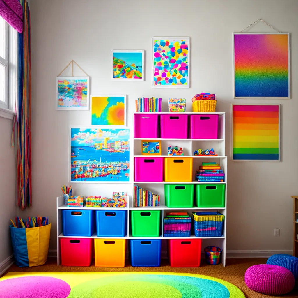 sala brincar colorida organizada criativa