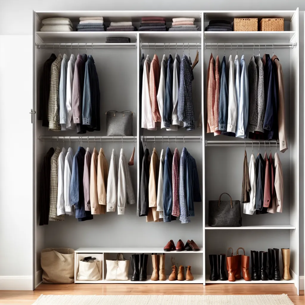 closet organizado vertical armazenamento