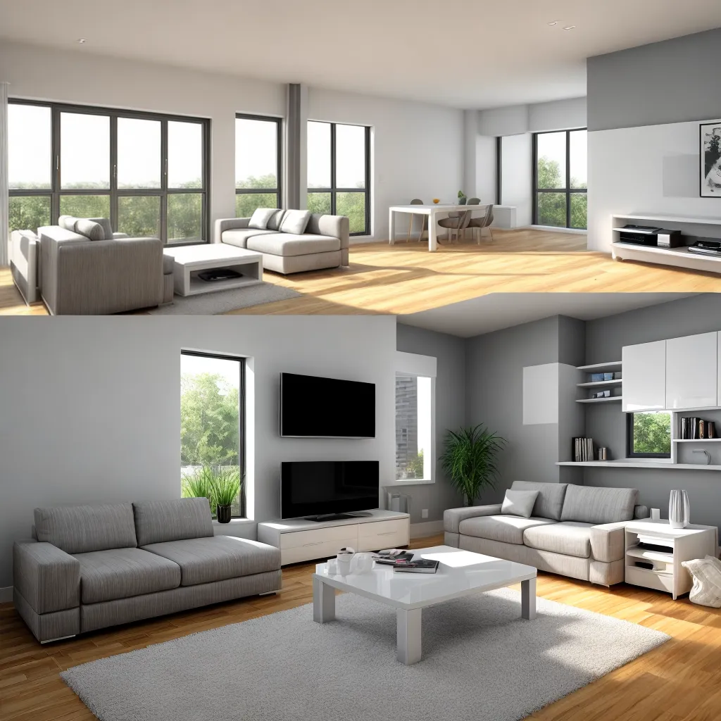 sala organizada moderna prateleira escondida
