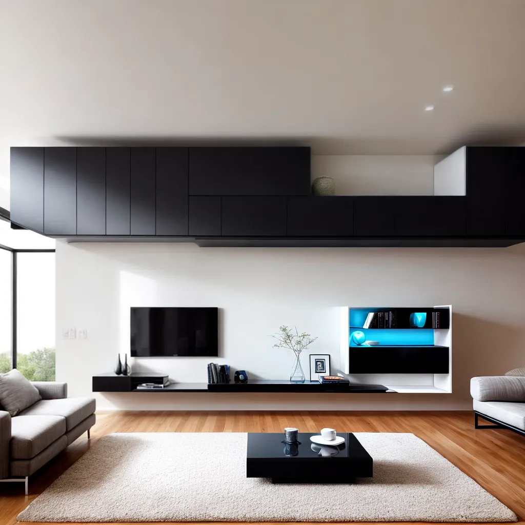 sala minimalista organizacao escondida