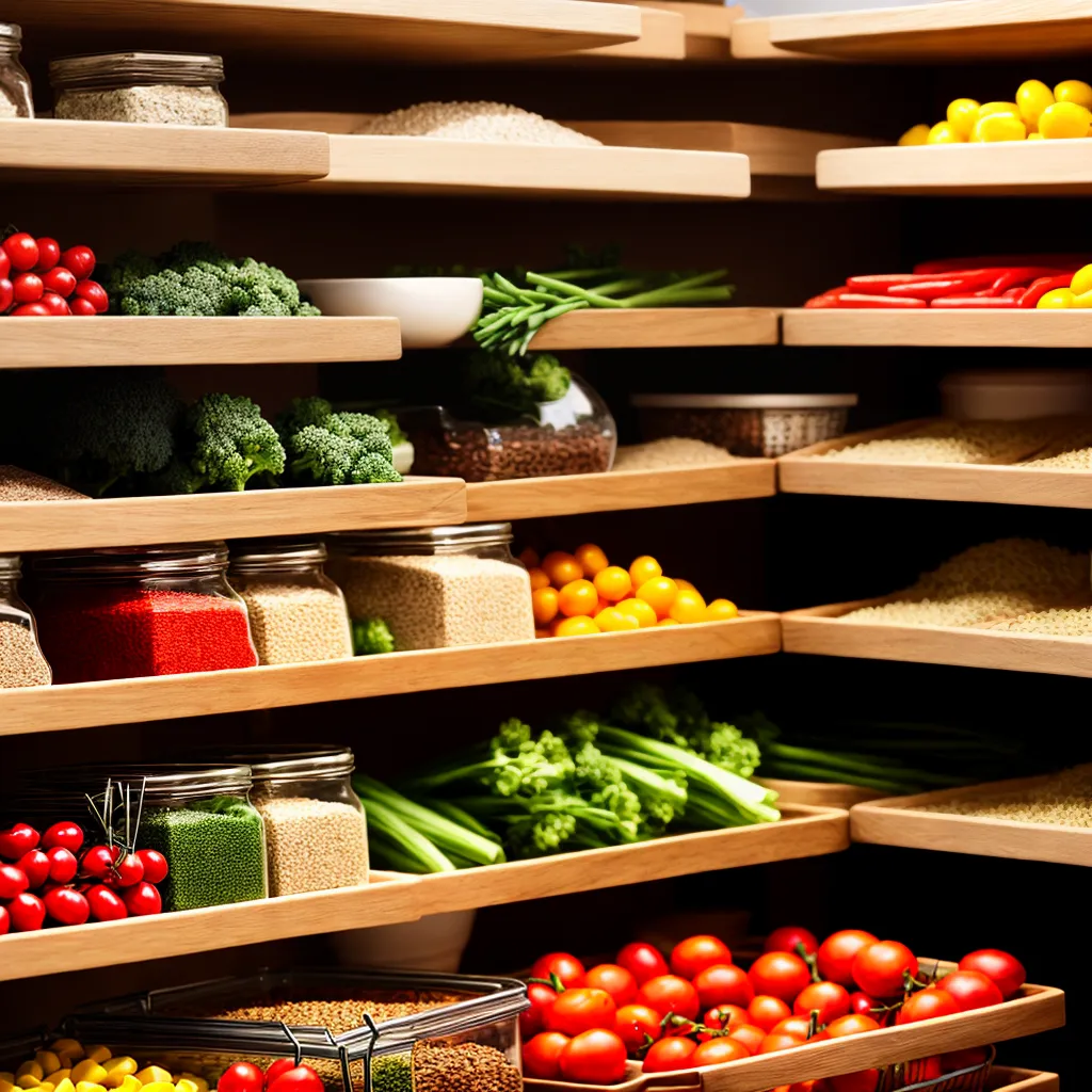 despensa organizada alimentos saudaveis