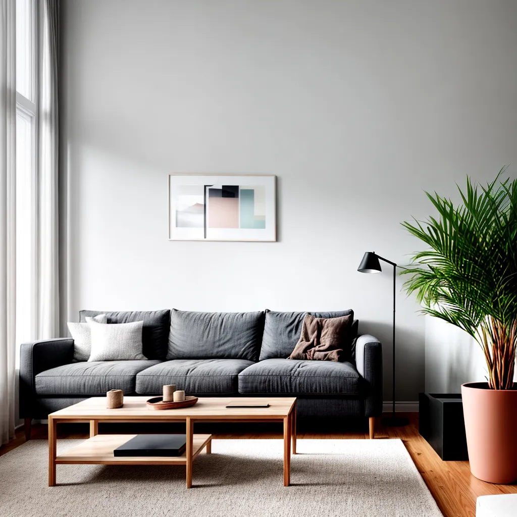 sala minimalista escandinava madeira 1