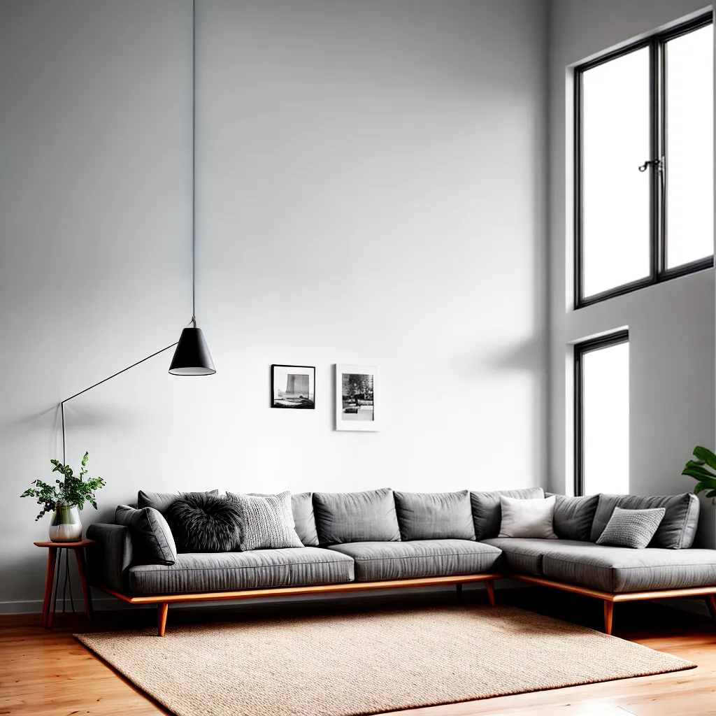 sala minimalista neutra moveis escandinavos