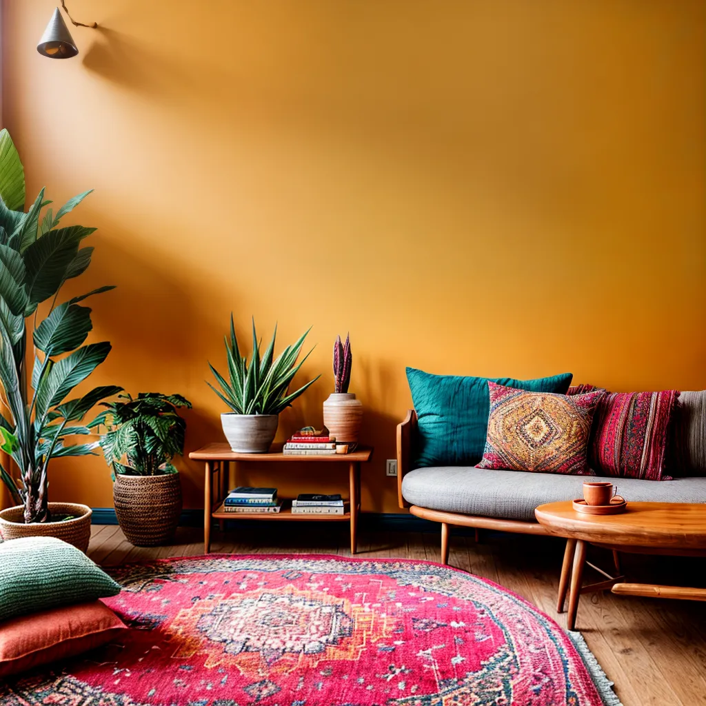 sala acochegante boho vintage