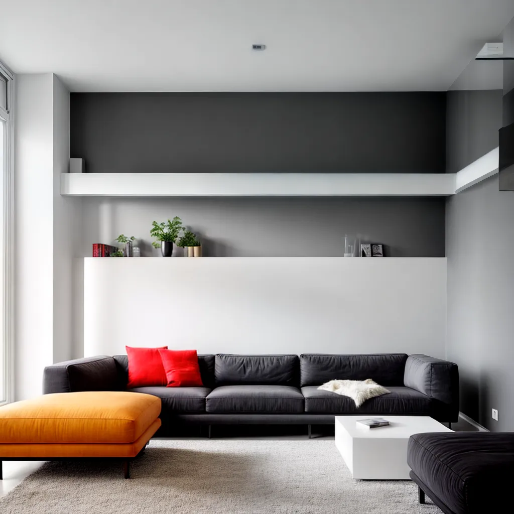 sala moderna minimalista arte sofa