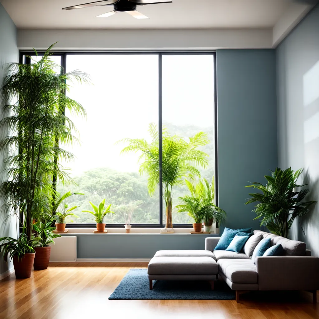sala iluminada plantas ar puro