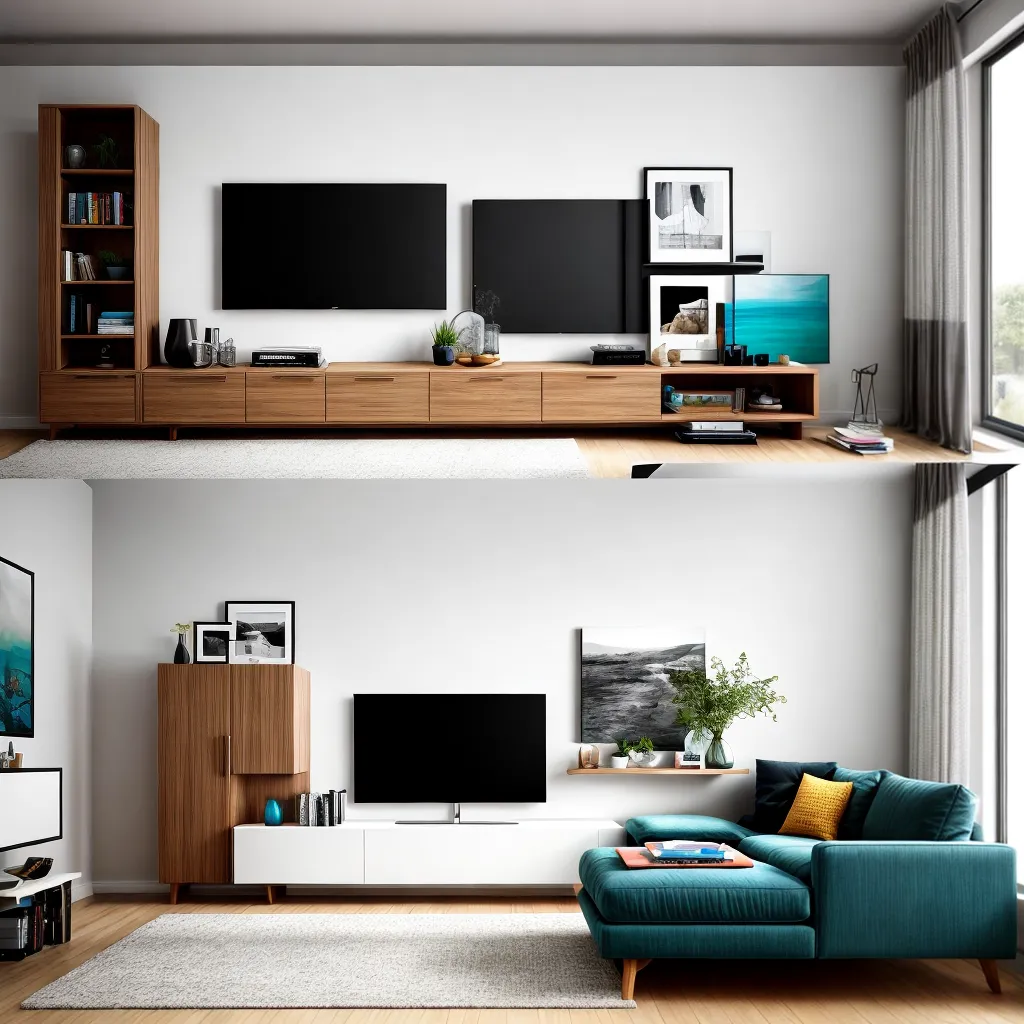 sala organizada espaco tv sofa mesa