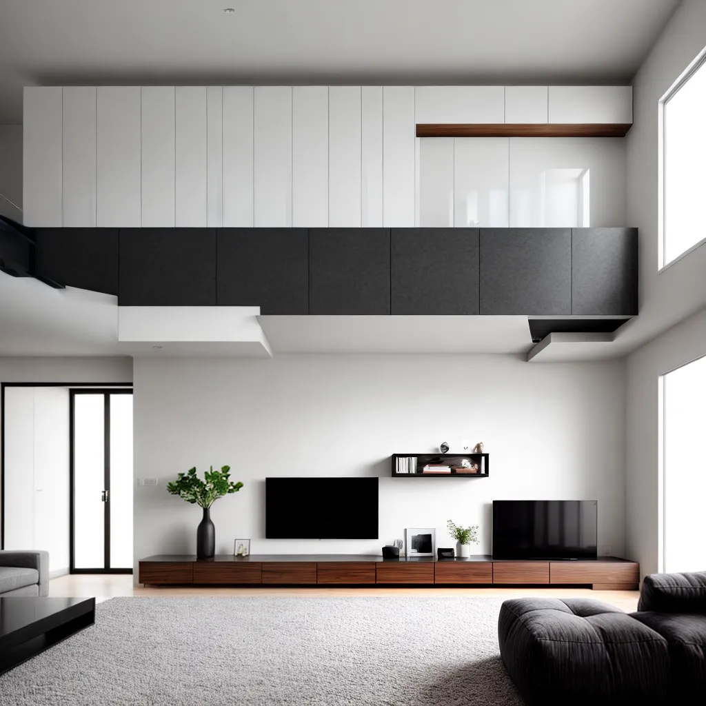 sala minimalista mobiliario moderno 1