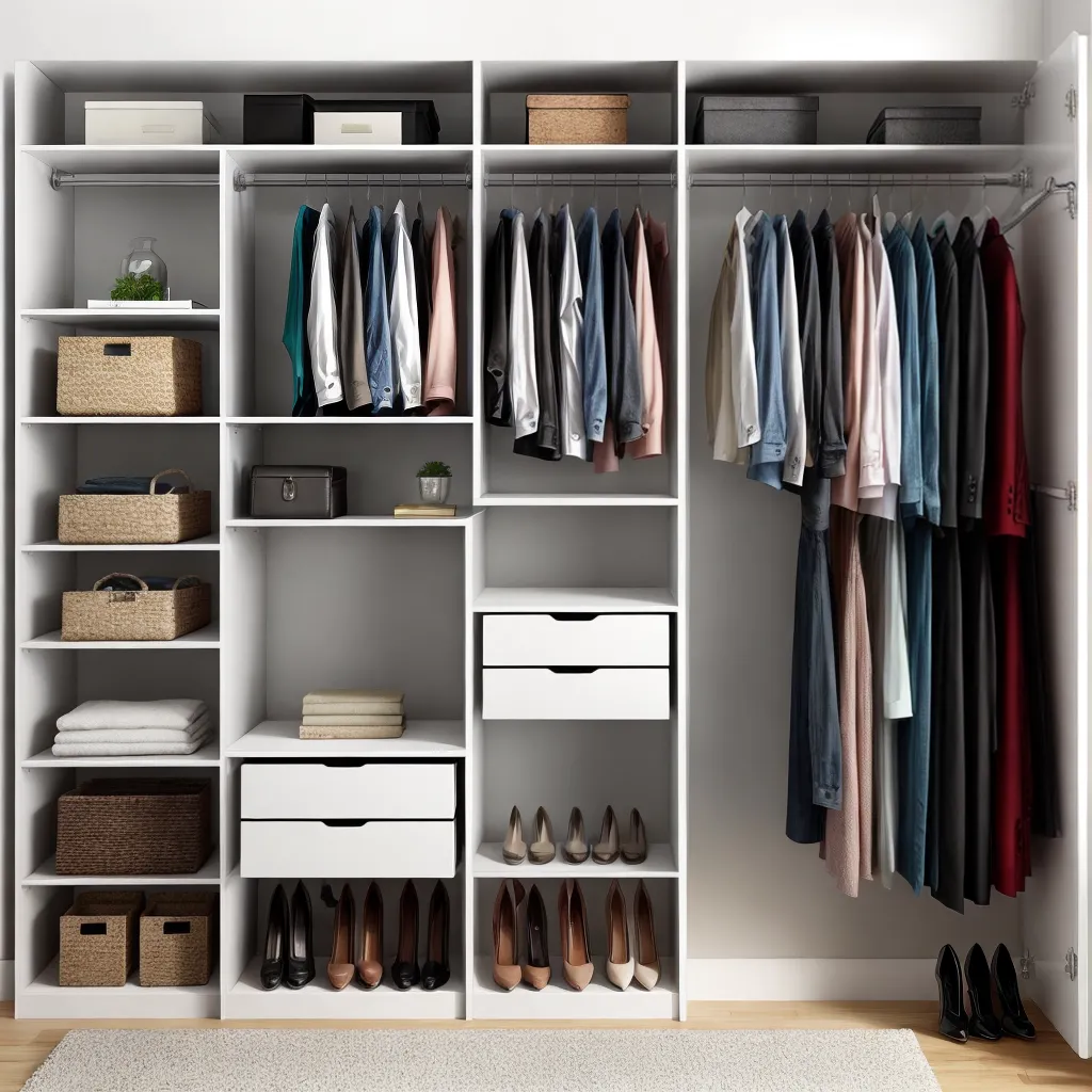 closet organizado armazenamento modular 1