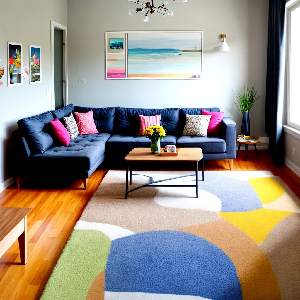 sala organizada sofa mesa livros flores