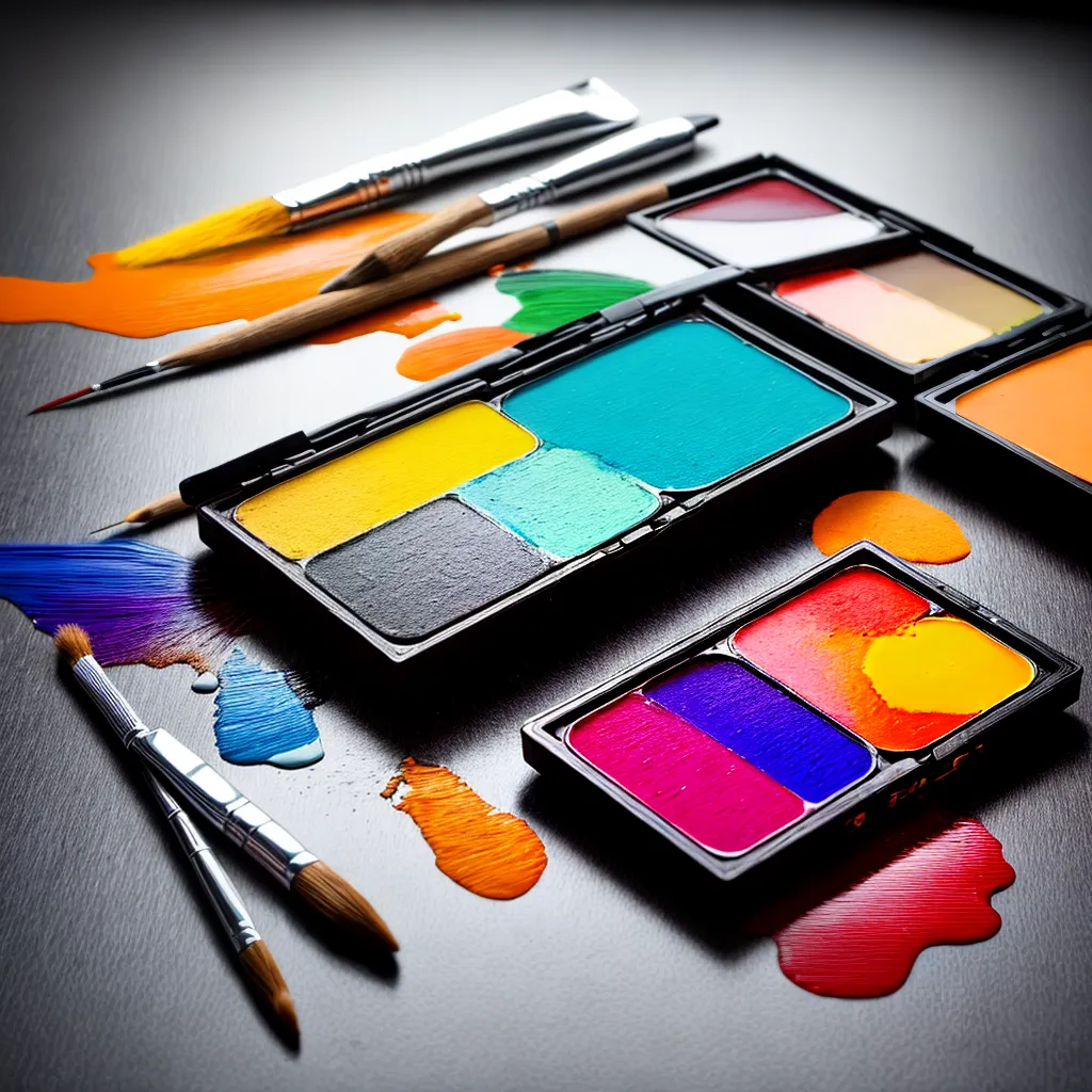paleta pintor cores pinceis tela paleta pintor cores pinceis tela