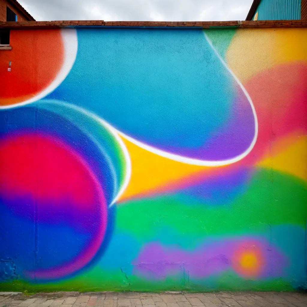 mural arte urbana cores formas