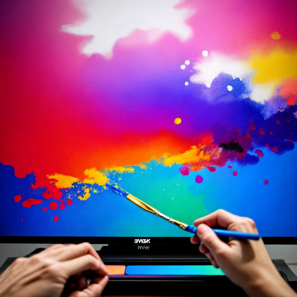 pincel cores tela artista fusao 1
